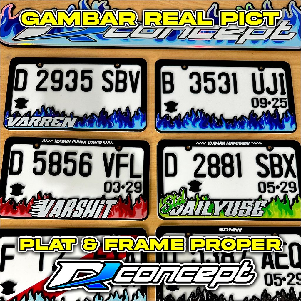 Jual Frame & Plat Nomor Akrilik Model Proper Custom Desain ( DKCONCEPT ...