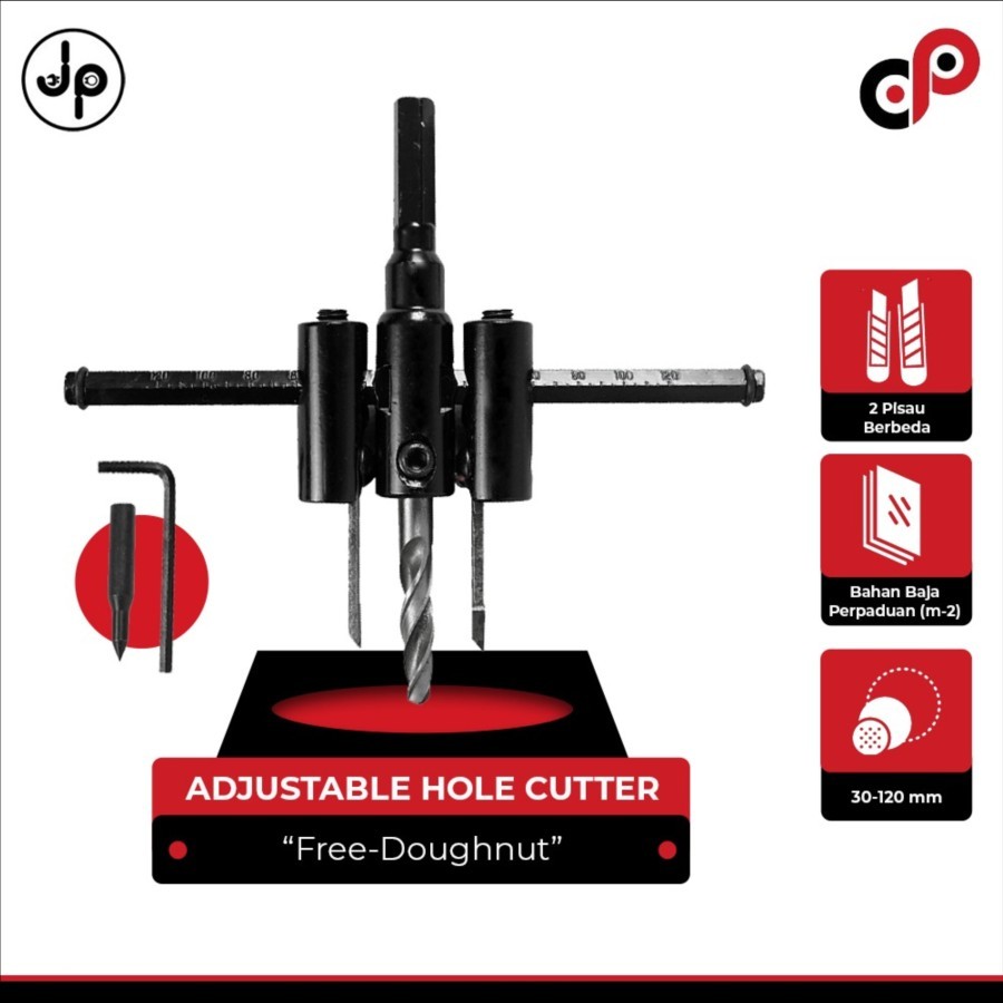 Jual Adjustable Hole Cutter | Adjustable Circle Hole Saw Cutter 30 ...