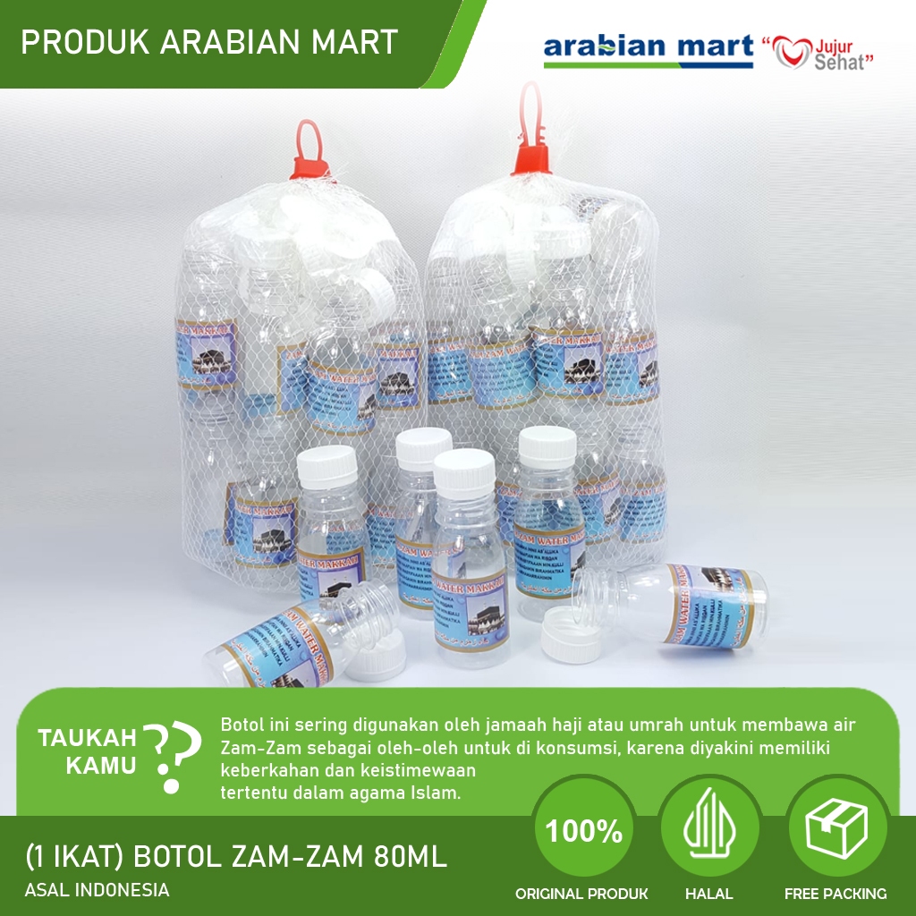 Jual 1 IKAT (25 Pcs) Botol Air Zam-zam Kosong Botol Zamzam 80ml Oleh ...