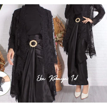 Eka Kebaya Id Rok Lilit Satin Velvet JUMBO Bawahan Satin Kebaya