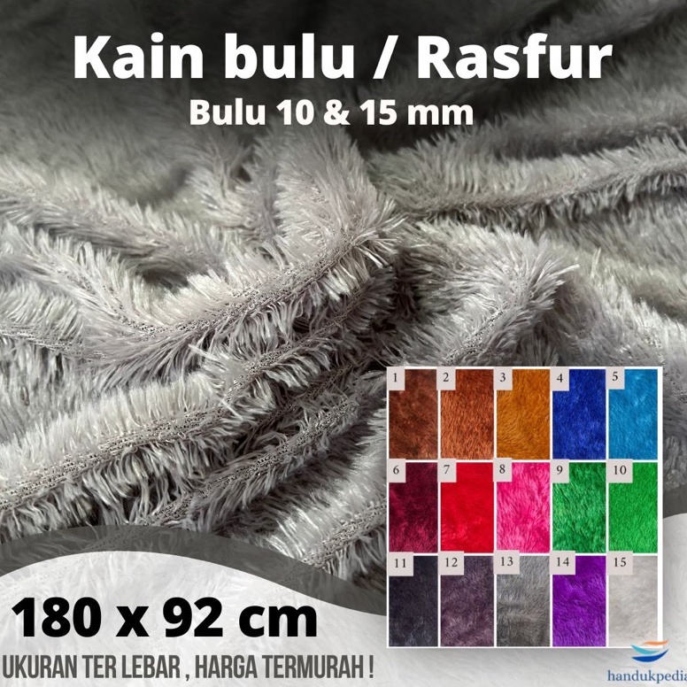 Jual KODE J27U KAIN RASFUR KAIN BULU WARNA LEBAR 18 cm Panjang Bulu 1mm ...
