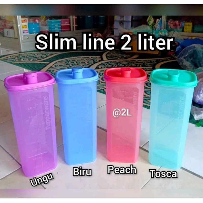 Jual Botol minum kulkas slimline tuperware 2 liter eceran (1 pcs