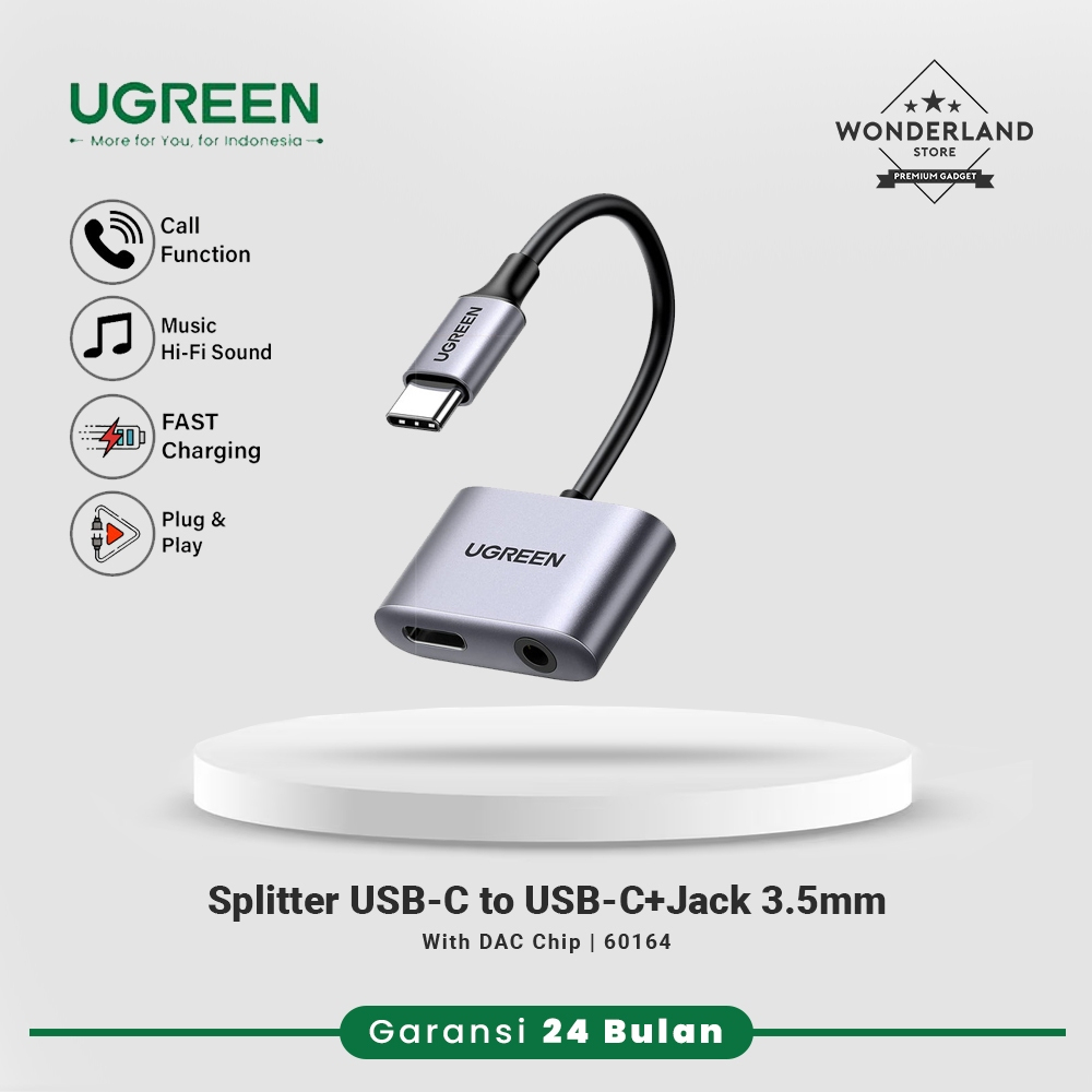 Jual Ugreen Converter Splitter Usb C To C Jack Mm Audio Adapter Open