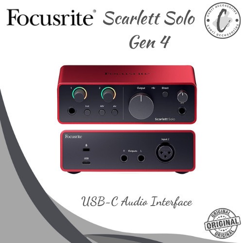 Jual Focusrite Scarlett Solo Gen 4th USB Audio Interface Soundcard ...