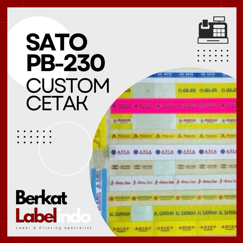 Jual LABEL SATO PB230 CETAK 4 WARNA ISI 600 (1 SLOP) | Shopee Indonesia