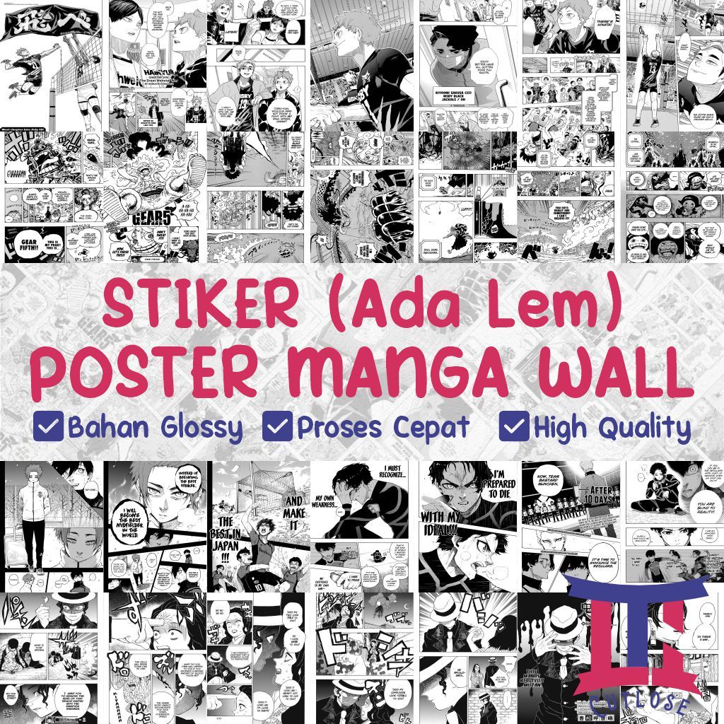 Jual Manga Wall Anime Stiker Poster Mangawall Aesthetic Wallpaper ...