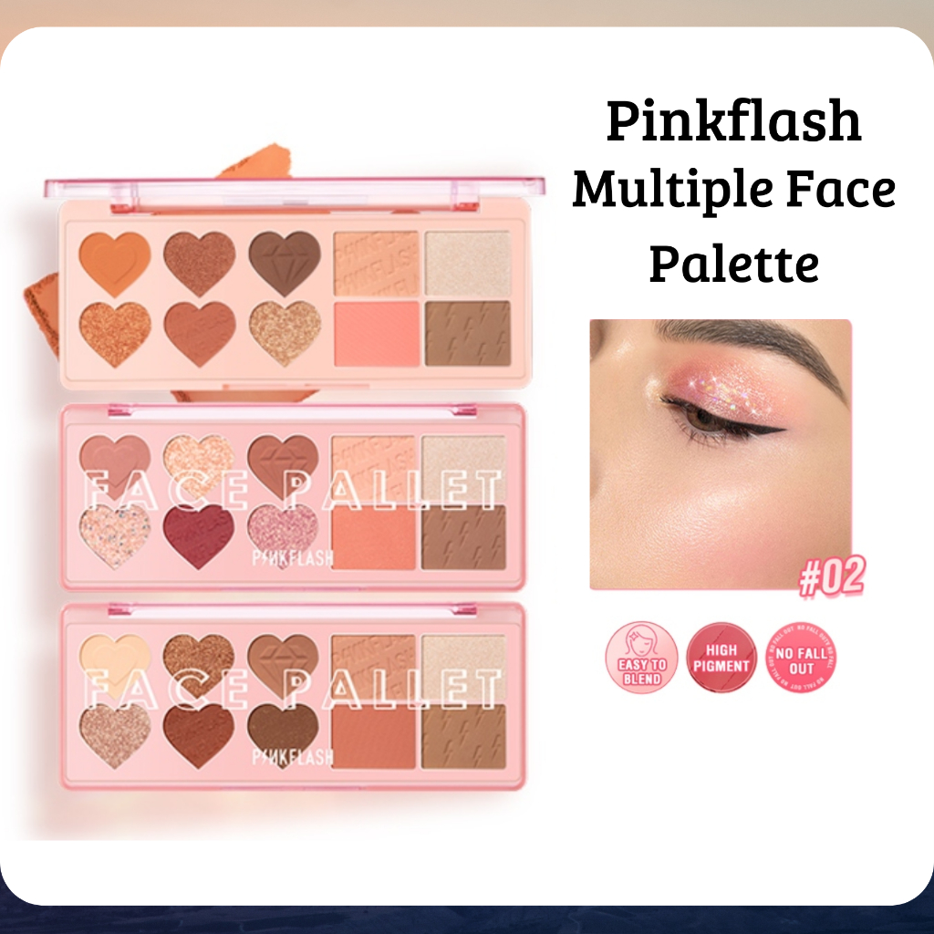 Jual Pinkflash Multiple Face Palette | Eyeshadow | Blush | Highlighter ...