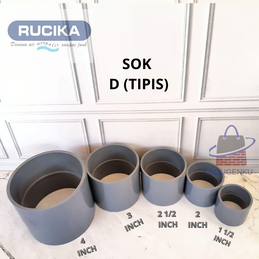 Jual Socket D Rucika/Sok 2 inch / Pvc/Sock Pipa Polos Sambungan Pipa ...