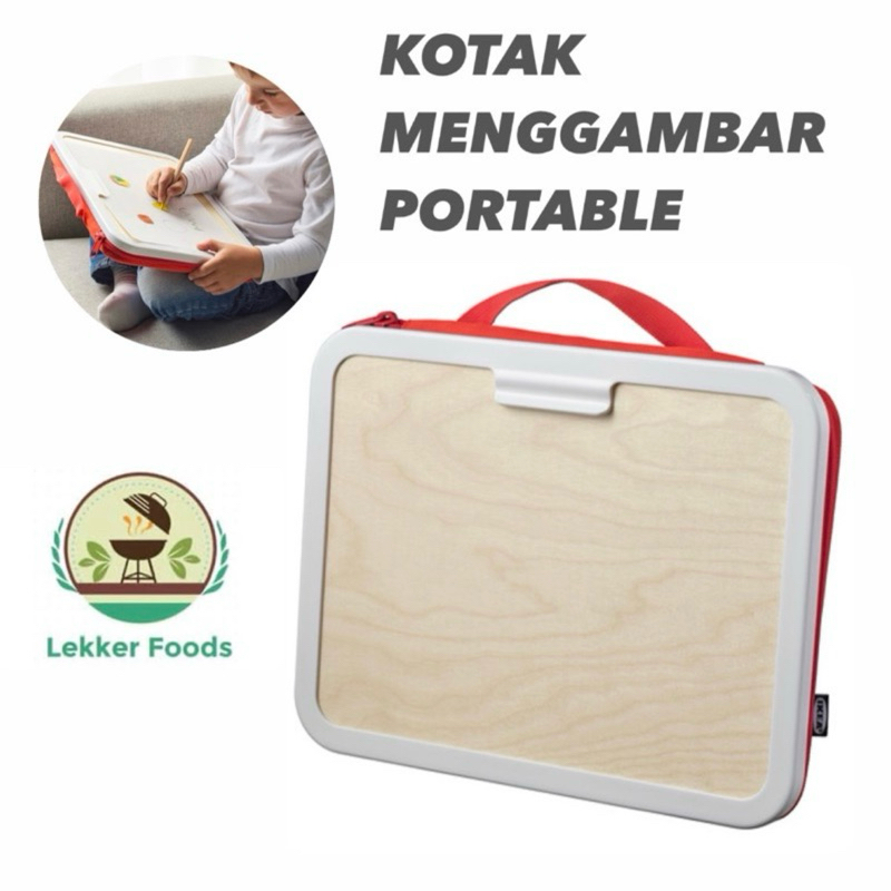 Cartella Porta-accessori Da Disegno IKEA MÅLA, Rosso 35x27 Cm, Con Tavoletta Posteriore E Tasche Organizzate Per Piccoli Artisti