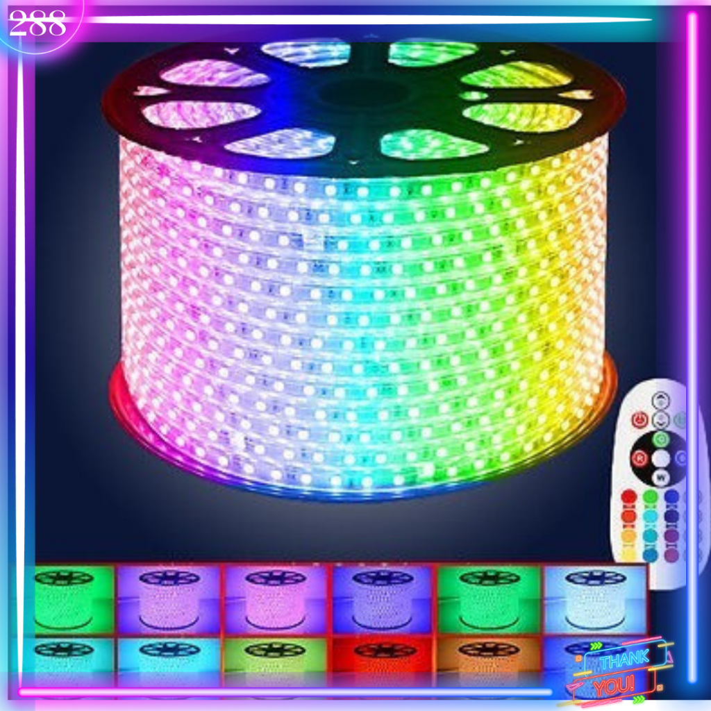 Jual Lampu LED Strip Light RGB 90 Meter SMD 5050 AC 220V / | Shopee ...