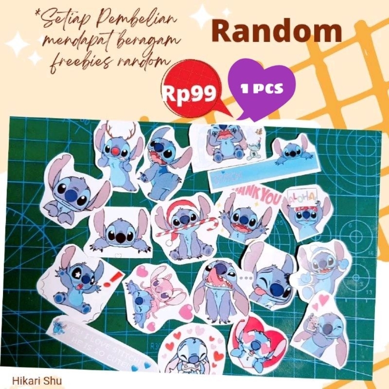 Jual Harga Satuan Sticker Aesthetic Stitch Random Harga Satuan murah ...