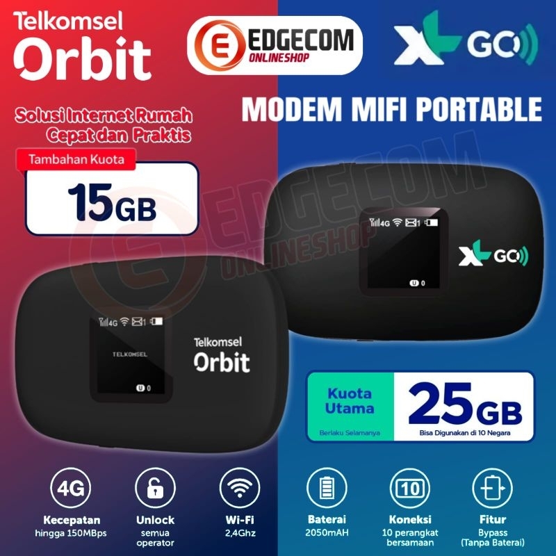 Jual Modem WiFi 4G HKM M21 N1 N2 ORBIT 15GB XL 25GB Bypass Unlock all ...