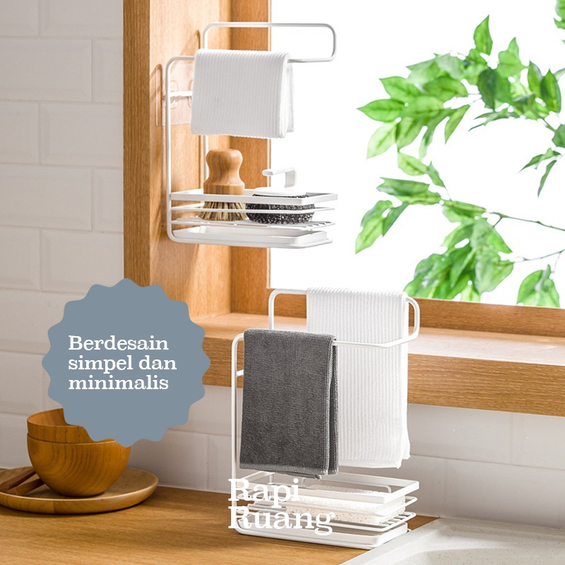 Jual [RAPIRUANG] Kitchen Cleaning Rack 17.8 x 9 x 25.5cm Rak dapur ...
