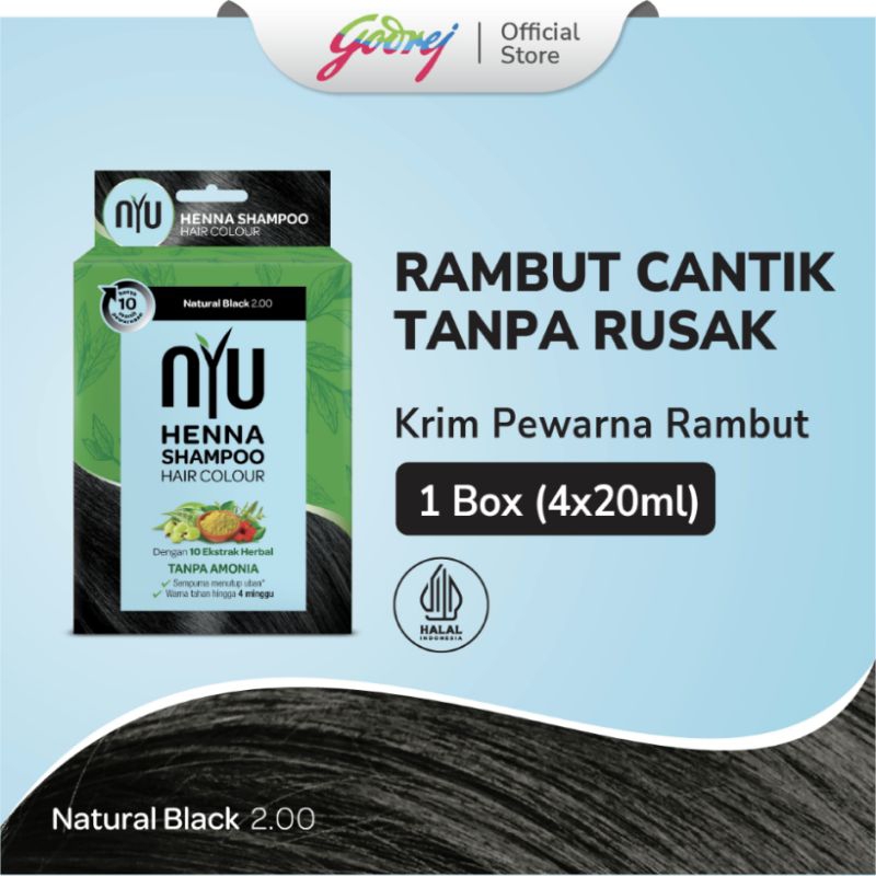 Jual Nyu Henna Shampoo Hair Colour Box | Shopee Indonesia