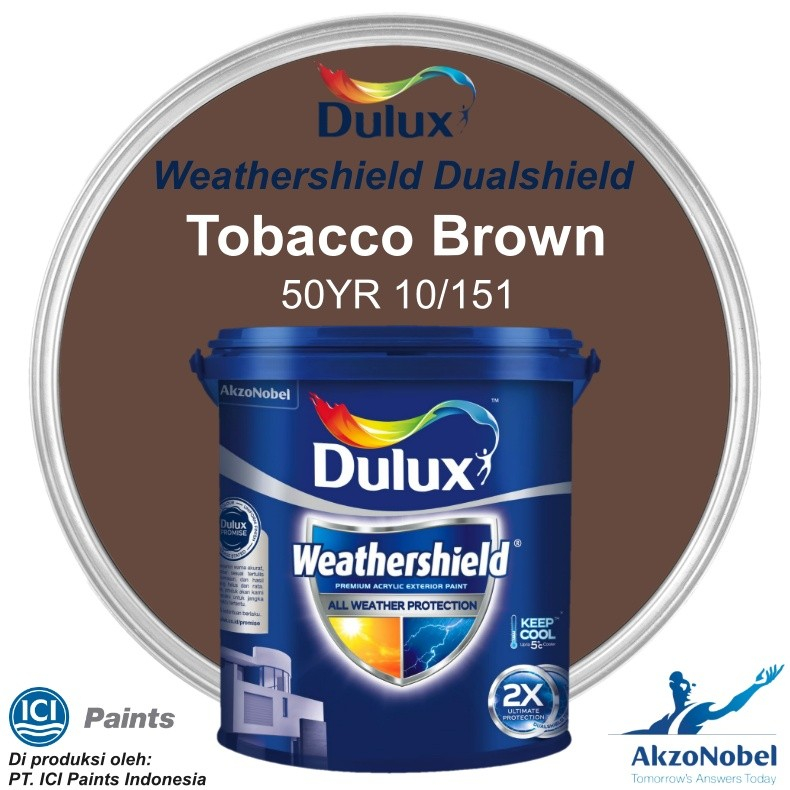Jual CAT DULUX WEATHERSHIELD 2.5 LT - TOBACCO BROWN 50YR 10/151