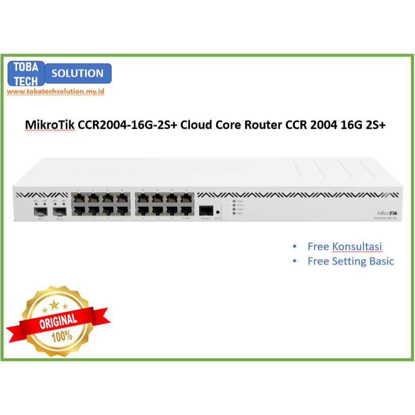 Jual MikroTik CCR2004-16G-2S+ Cloud Core Router CCR 2004 16G 2S ...