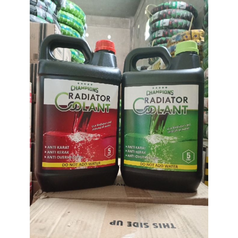 Jual Air Radiator Coolant Champions 5 Liter Hijau Merah Air Pendingin ...