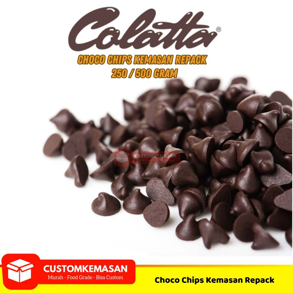 Jual ChocoChips Colatta Repack 250gr - 500gr / Choco Chips Cokelat ...