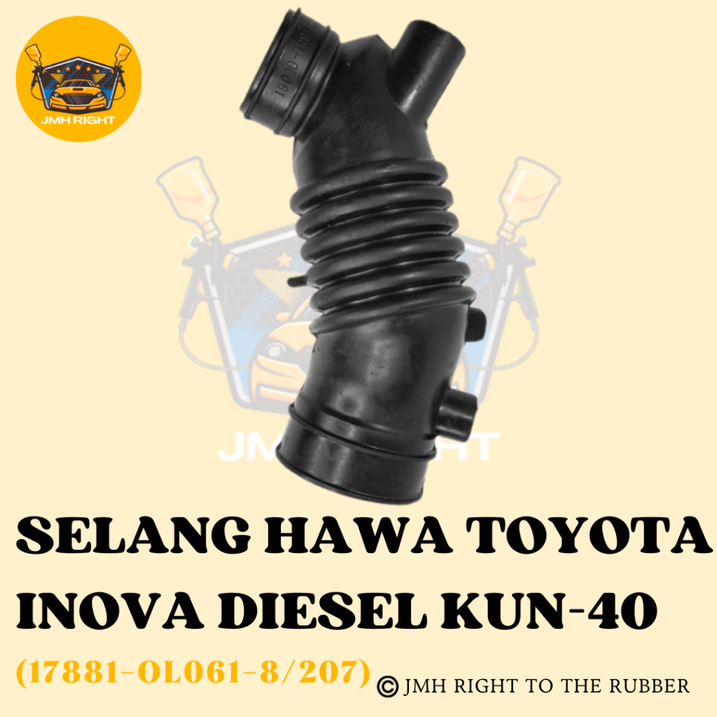 Jual Selang Hawa Filter Udara Mobil Toyota Innova Diesel KUN 40 - Hilux ...