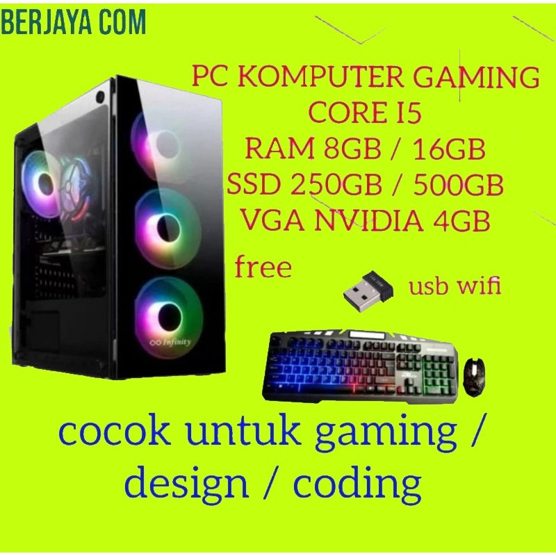 Jual Core i5 - Vga Nvidia Geforce 4gb - 16gb Ram - 500gb ssd - Pc ...