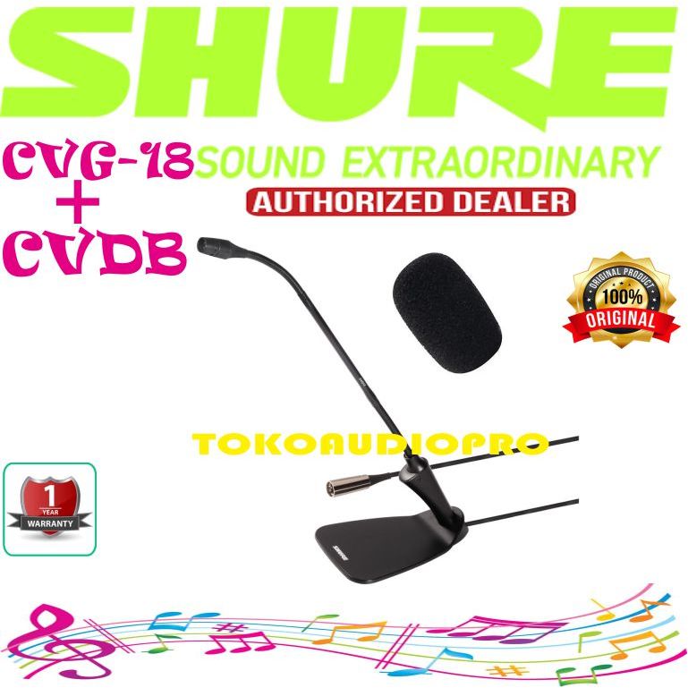 Jual Mic Shure Centraverse CVG-18 Gooseneck Cardioid Microphone Shure ...