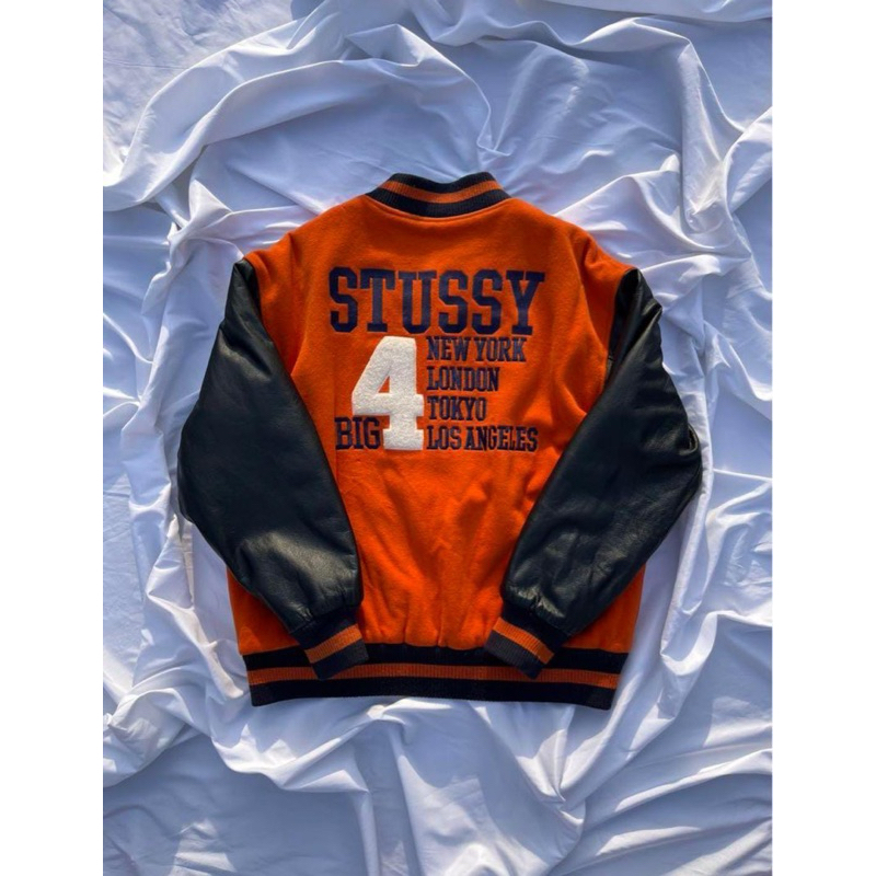 90S OLD STUSSY USA製 ヴィンテージ BIG4 OLD STUSSY 90S STADIUM JACKET BIG 4 - メルカリ