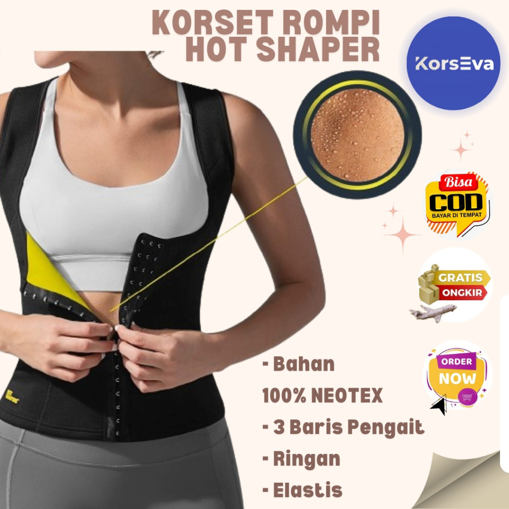 Jual Korset Hot Shapers Cami Slimming Vest Camisole Rompi Neotex