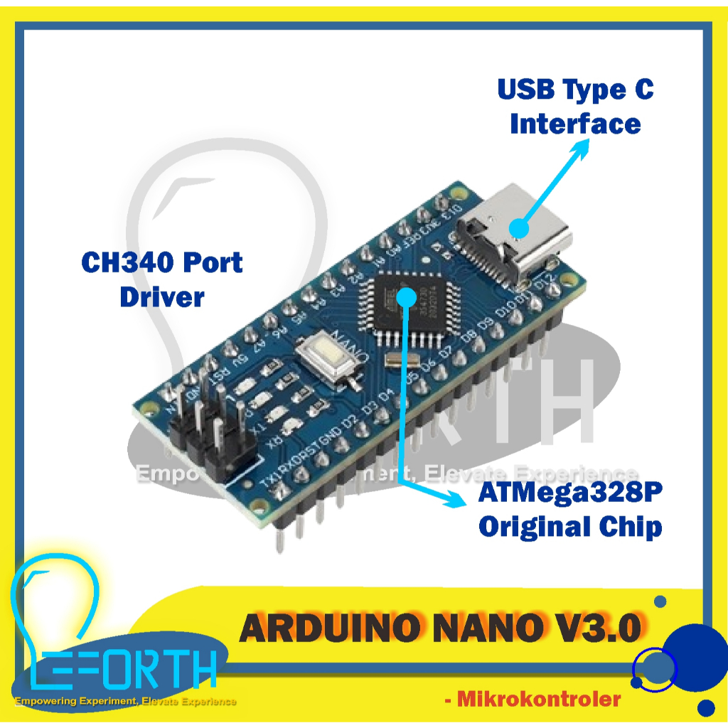 Jual mikrokontroler arduino nano v3 type c shopee indonesia