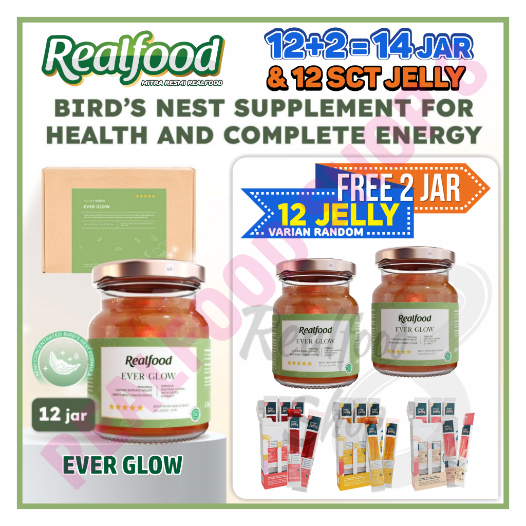 Jual Realfood Ever Glow 12 Jar Bird Nest Minuman Sarang Burung Walet