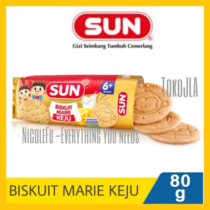 Jual PROMINA Biskuit Marie Susu 150gr / SUN Biskuit Marie Keju, Susu ...
