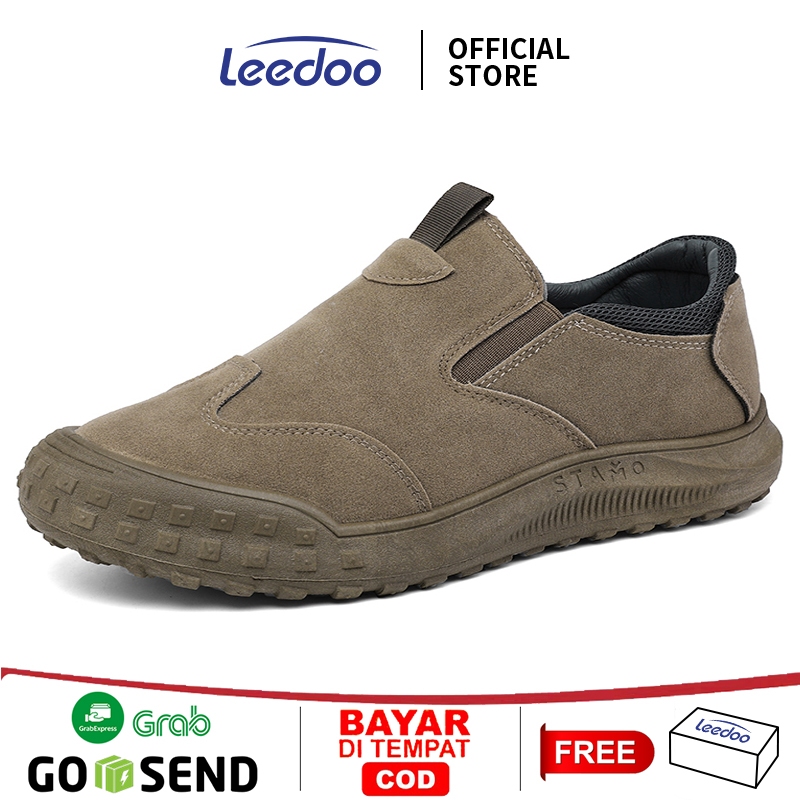 Jual Leedoo Sepatu Pria Kerja Slip On Pria Kekinian Sepatu Formal