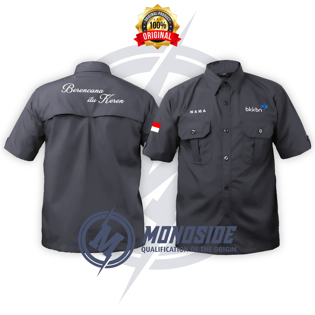 KEMEJA PDL PDH LENGAN PENDEK BKKBN Berencana Itu Keren FULL BORDIR FREE  DESAIN CUSTOM