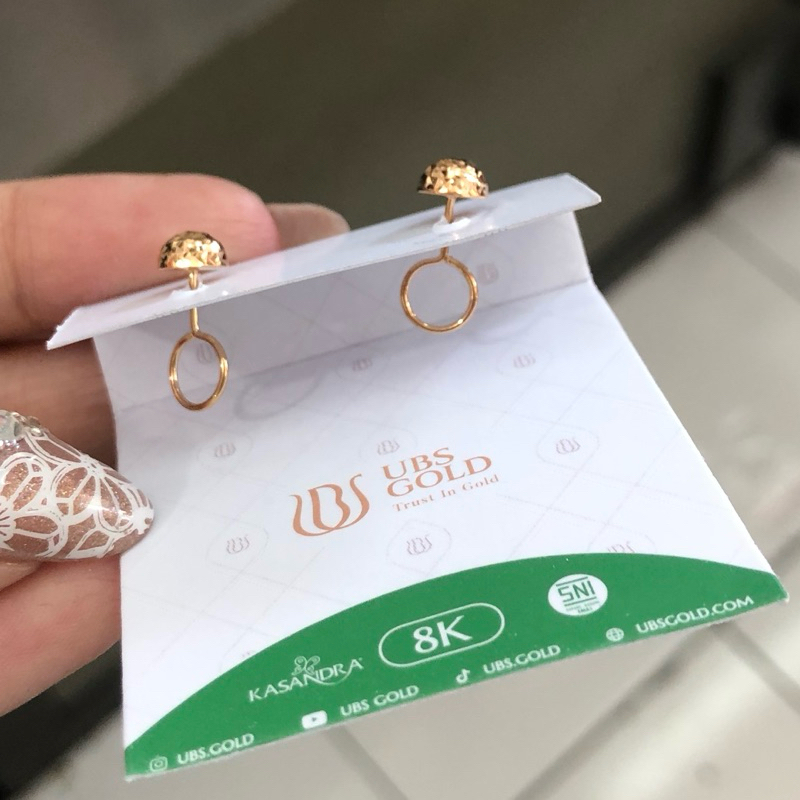 Jual MA4- ANTING TOGE BABY 0.55GR KADAR 375 | Shopee Indonesia