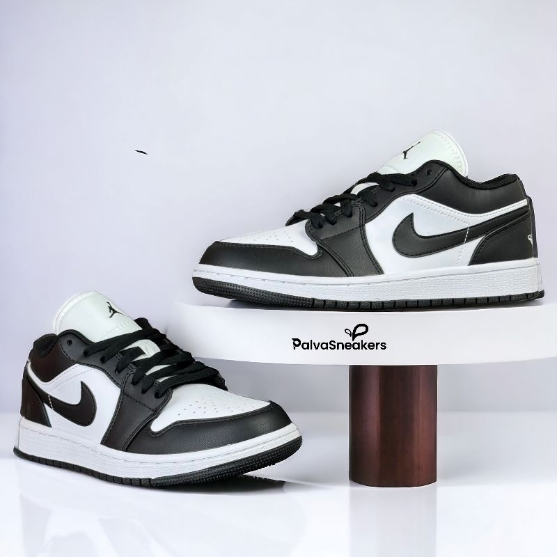 Jual Sepatu olahraga pria air jordan 1 low panda black white 100% BNIB ...