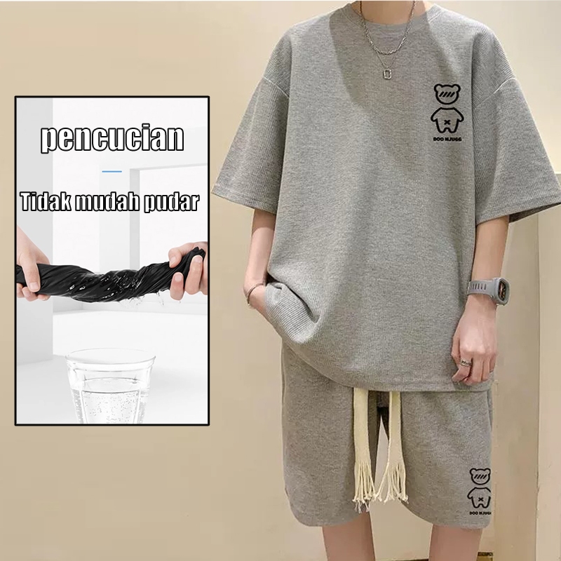 Jual Baju pria set baju set olahraga pria koas oversize pria pakaian ...