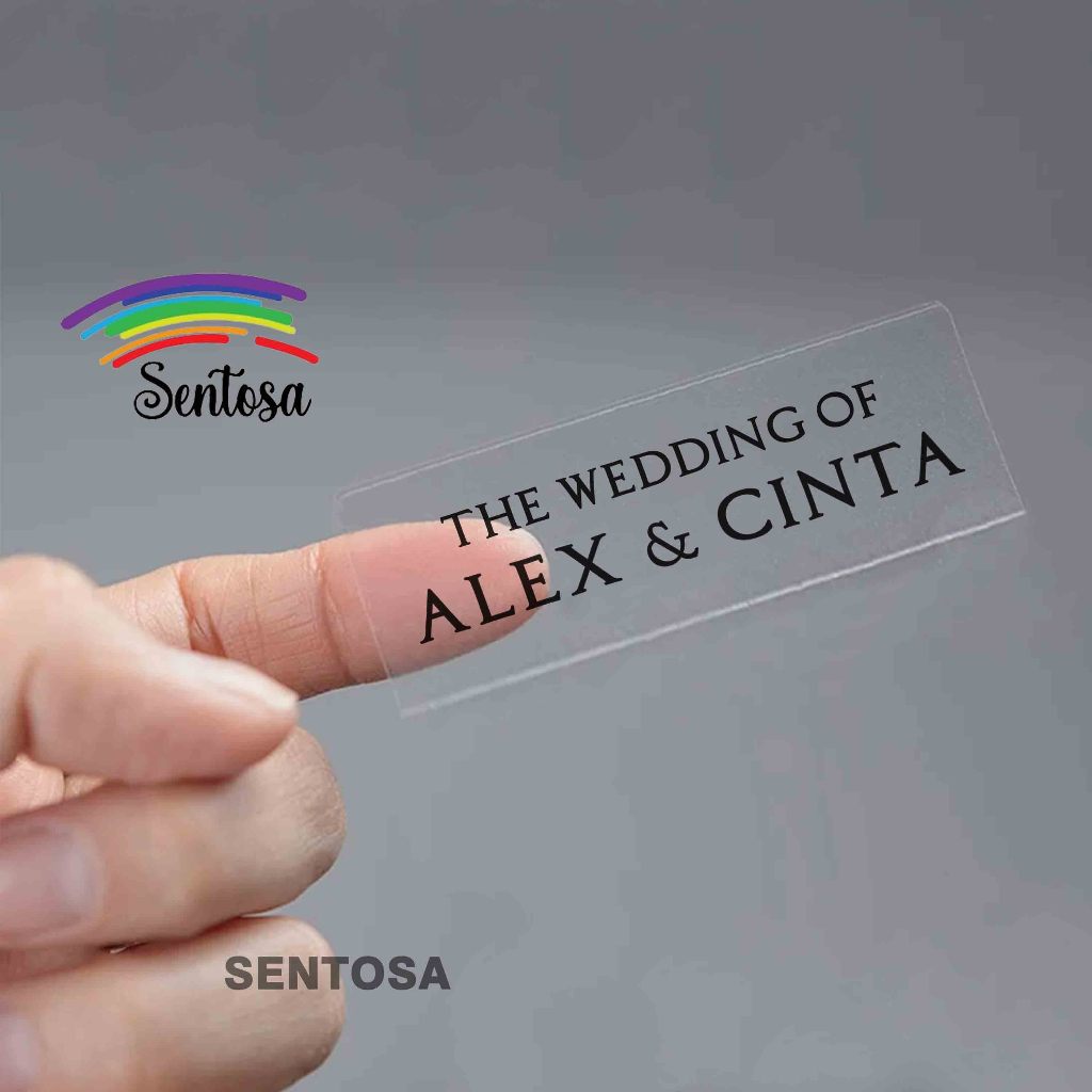 Jual Stiker Transparan Unik Bisa Custom Nama free Design | Shopee Indonesia