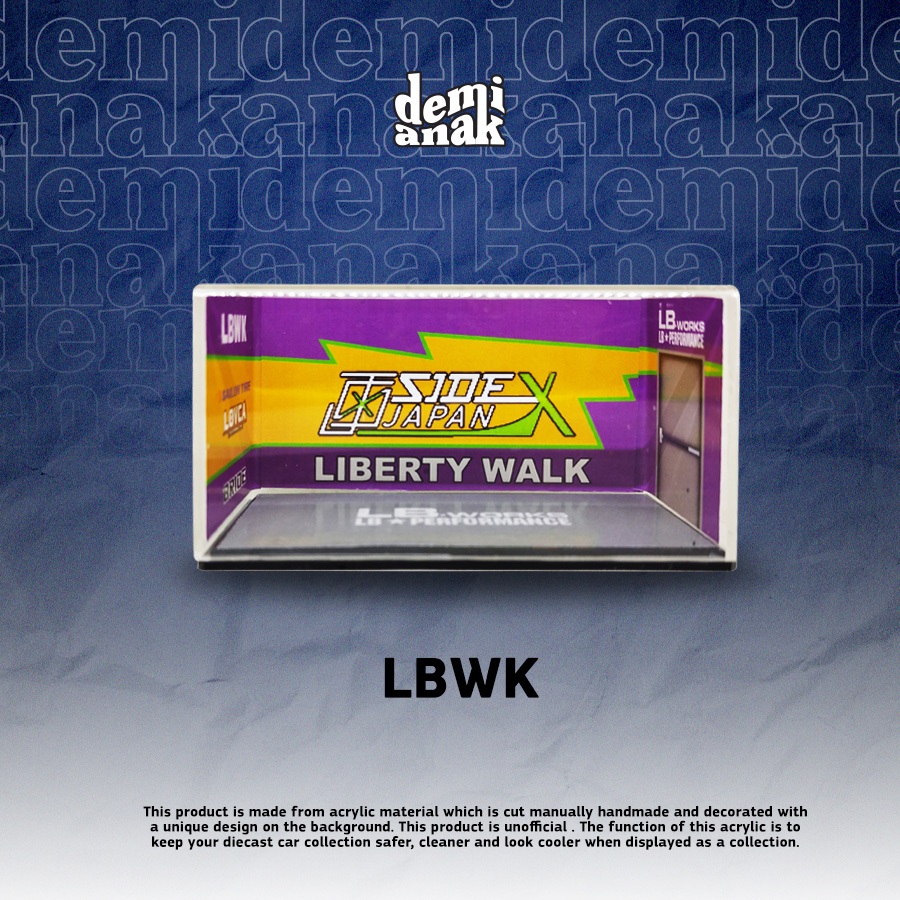 Jual Box Akrilik Diecast LBWK Liberty Walk Side X Japan Ungu Purple ...
