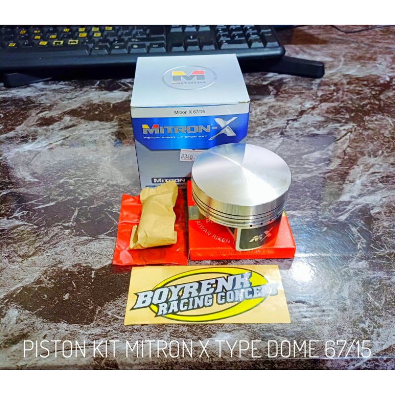Jual PISTON KIT RACING 66/15 67/15 68/15 70/15 MITRON X DOME-BOYRENK ...