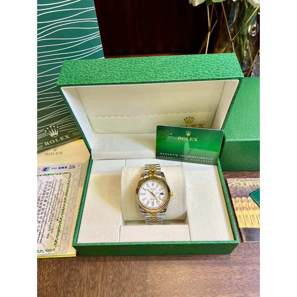 Jual #Original authentic#Brand Rolex three-hand date series men's watch ...