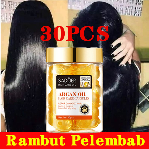 Jual Hair Vitamin Kapsul (dengan Moroccan Oil) HAIR VITAMIN Hair ...