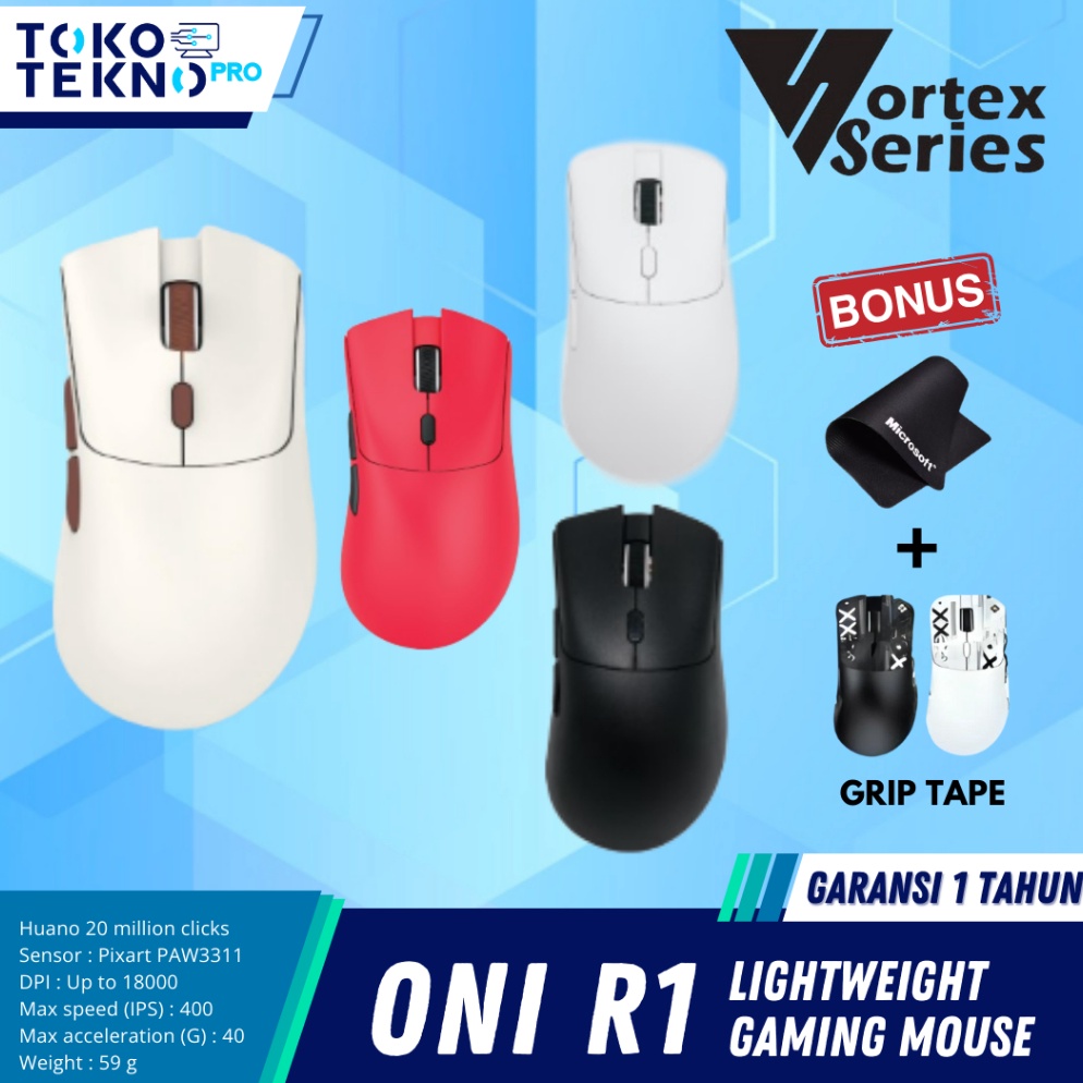 Jual Vortexseries Oni R1 Vortex Wireless Gaming Mouse 3in1 Connection ...