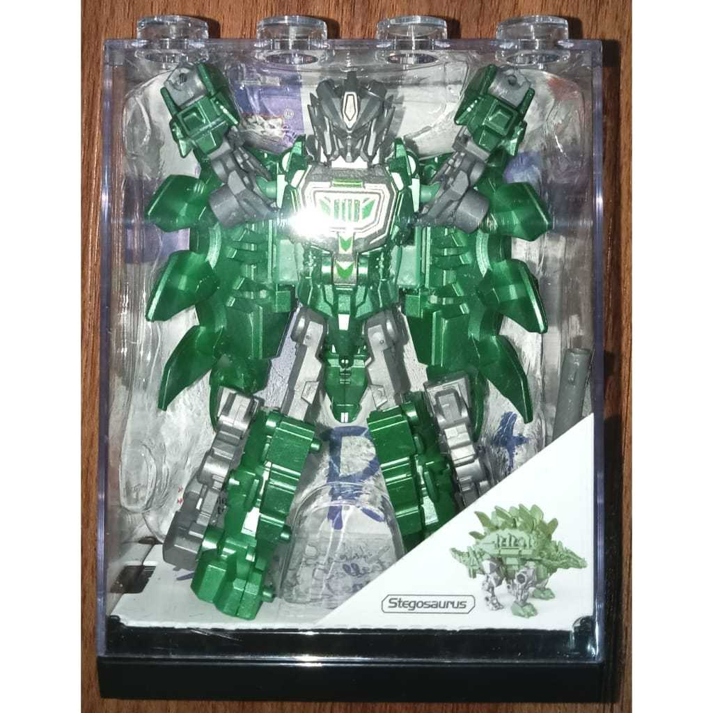 Mainan Robot Sbego Diecast Dinosaur Stegosaurus Tryannosaurus Rex  Triceratops Pterosaur Branchiosaurus Transformer