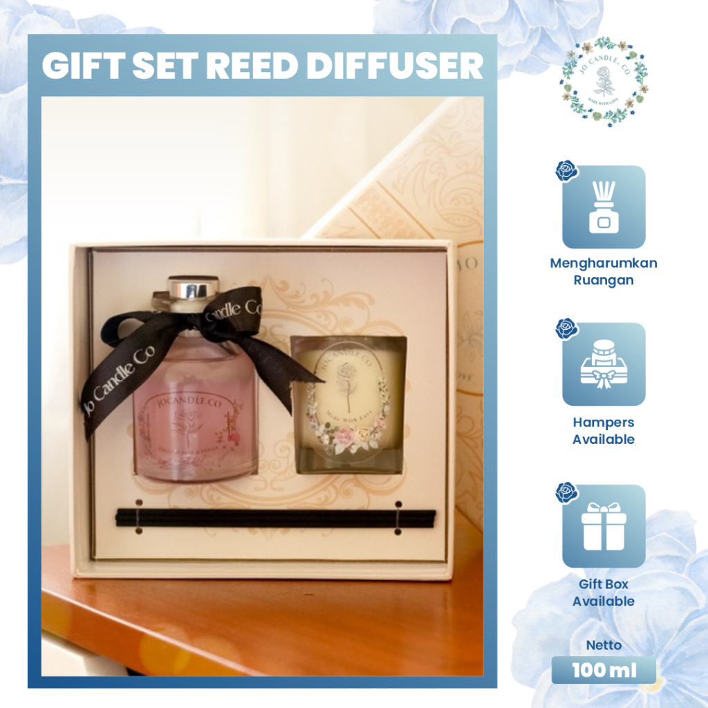 Jual Hampers Gift Set Reed Diffuser dan Scented Candle Ukuran 250gr ...