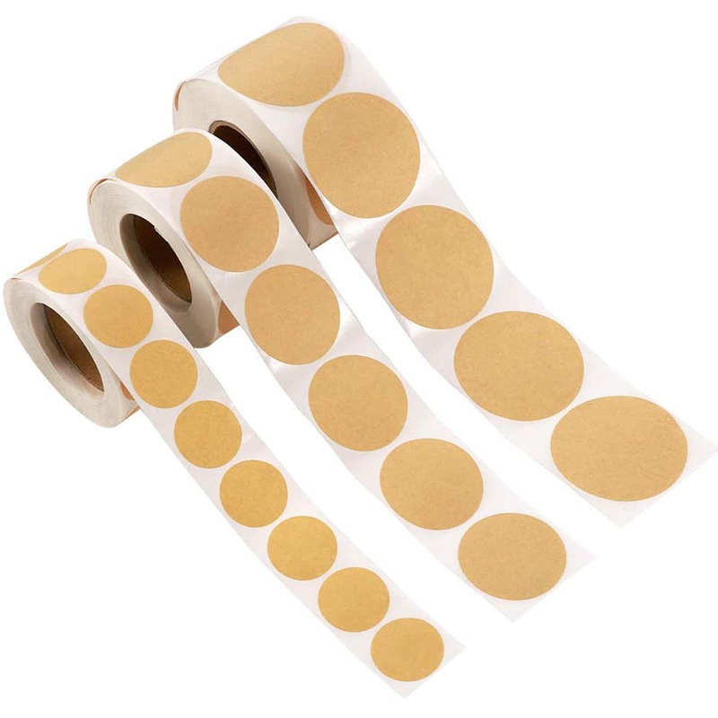 Jual Sticker Label Kraft Blank Stiker Polos Warna Coklat Bundar Tag ...