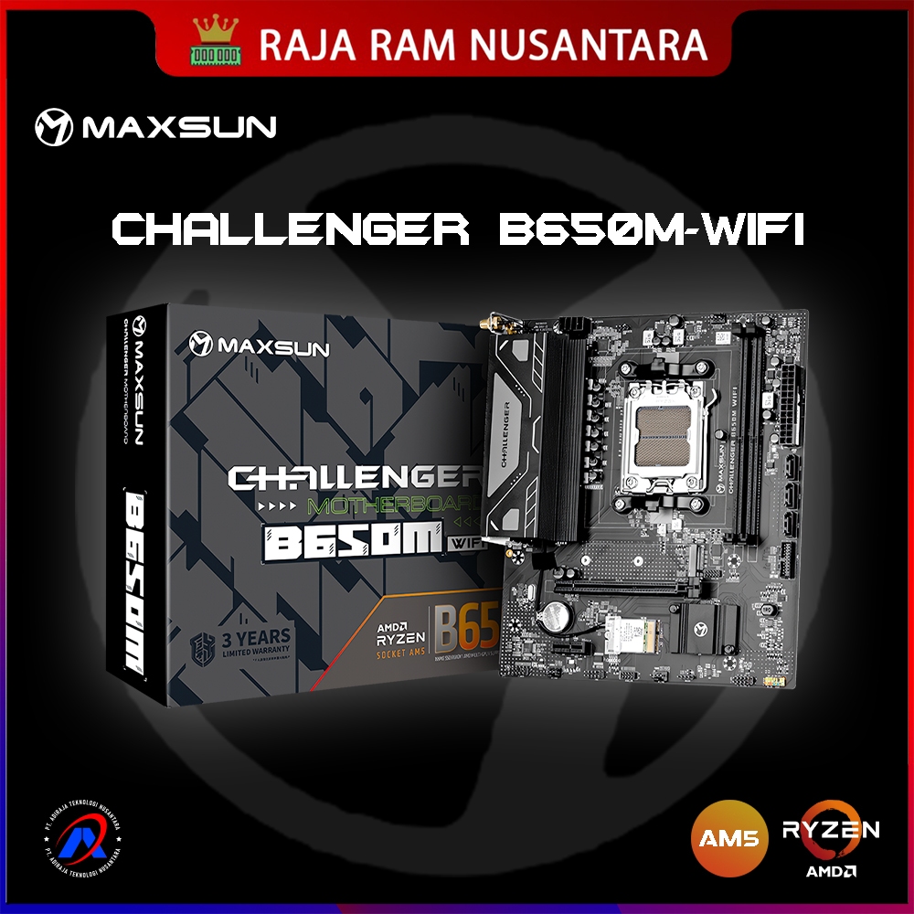 Jual MAXSUN Challenger B650M WIFI Motherboard AMD B650 AM5