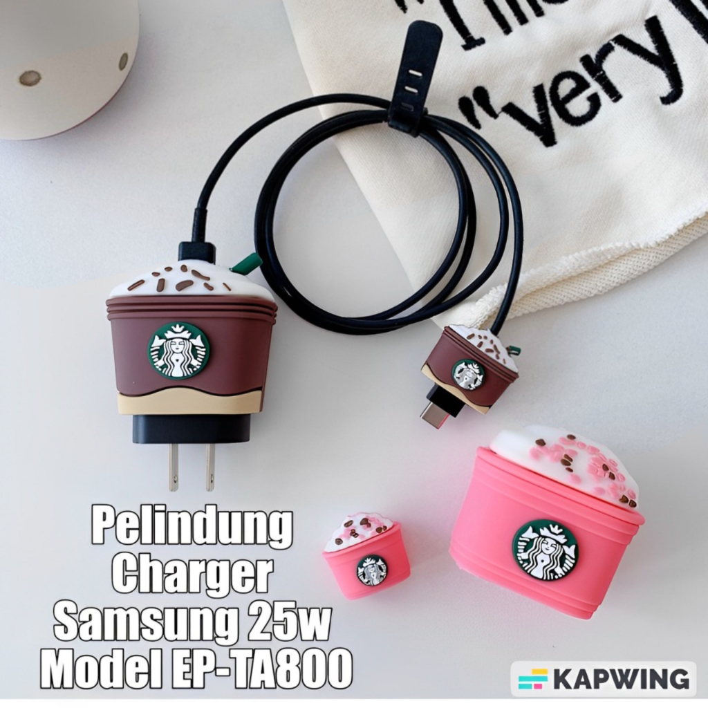 Samsung 25w Set PCS Paket Cover Pelindung Kabel Kepala Charger Untuk  Charger Samsung 25w