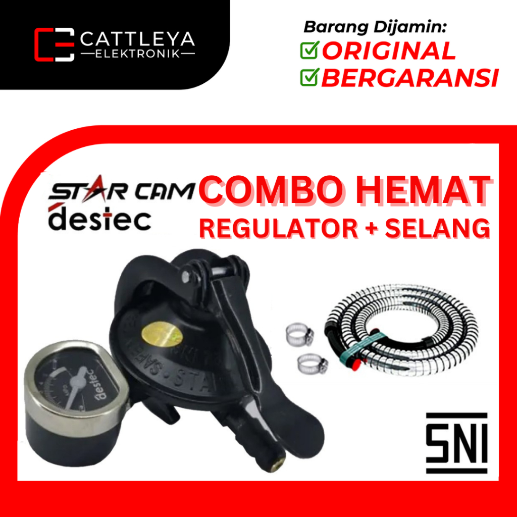 Jual Cod Combo Hemat Selang Starcam Gascomp Superlock Regulator Gas Lpg Double Lock