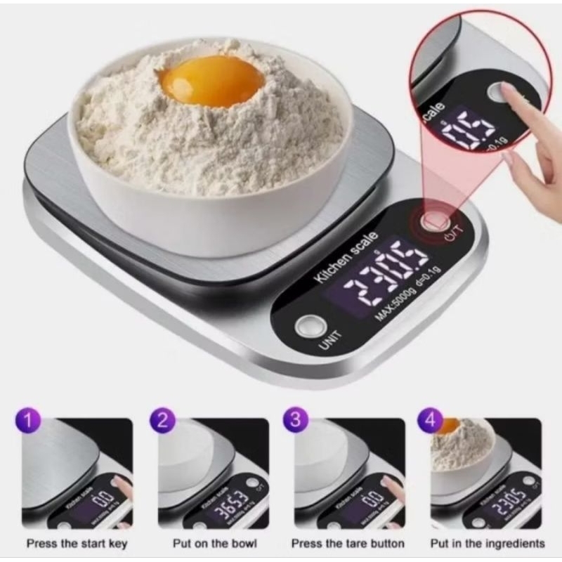 Jual A2 Timbangan Dapur Akurat Kitchen Scale 10 kg | Timbangan Dapur ...