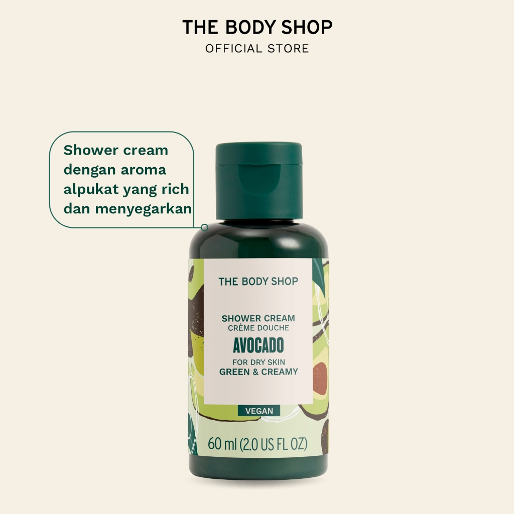 Jual The Body Shop Avocado Shower Cream Shower Gel 60ml Shopee Indonesia
