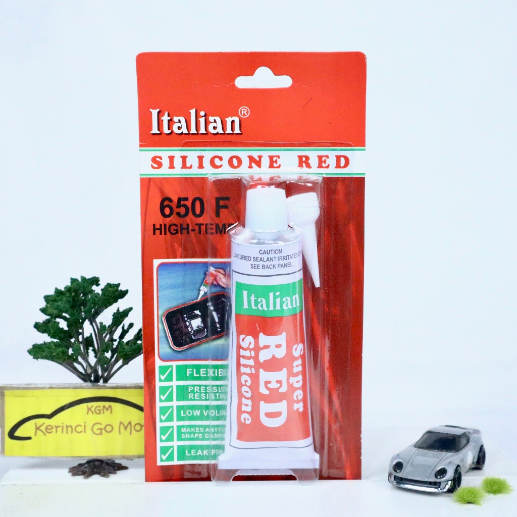 Jual Italian Merah 70gr Red Silicone RTV Lem Gasket Maker Perekat Besi ...